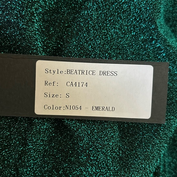 Caballero NWT BEATRICE EMERALD LUREX DRESS - Picture 2 of 4